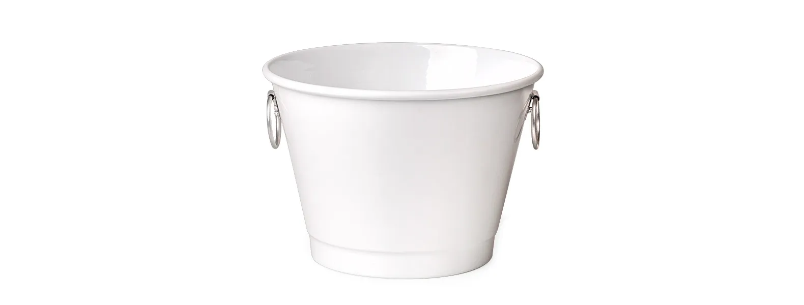 BALDE PARA GELO COM ARGOLAS - BRANCO - 6L