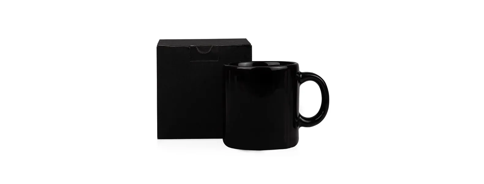 CANECA EM CERÂMICA PRETA - 270ML