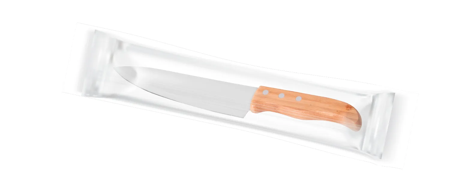 FACA PARA CARNE INOX /BAMBU - 8"