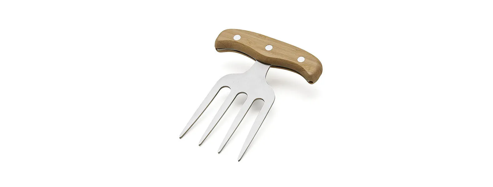 GARFO COM 4 DENTES EM BAMBU - INOX - 11X14,8CM