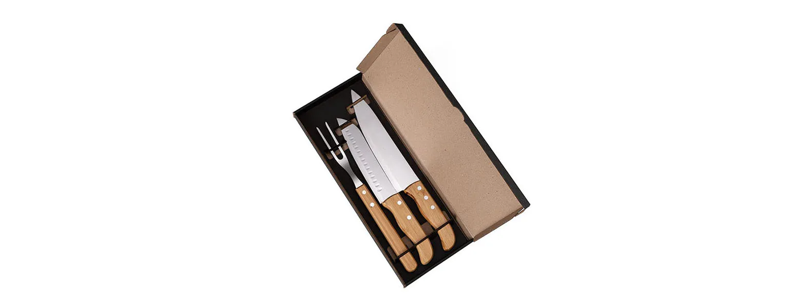 KIT DE FACAS COM TAMANHO DE 8", FACA SANTOKU E GARFO 3 PÇS