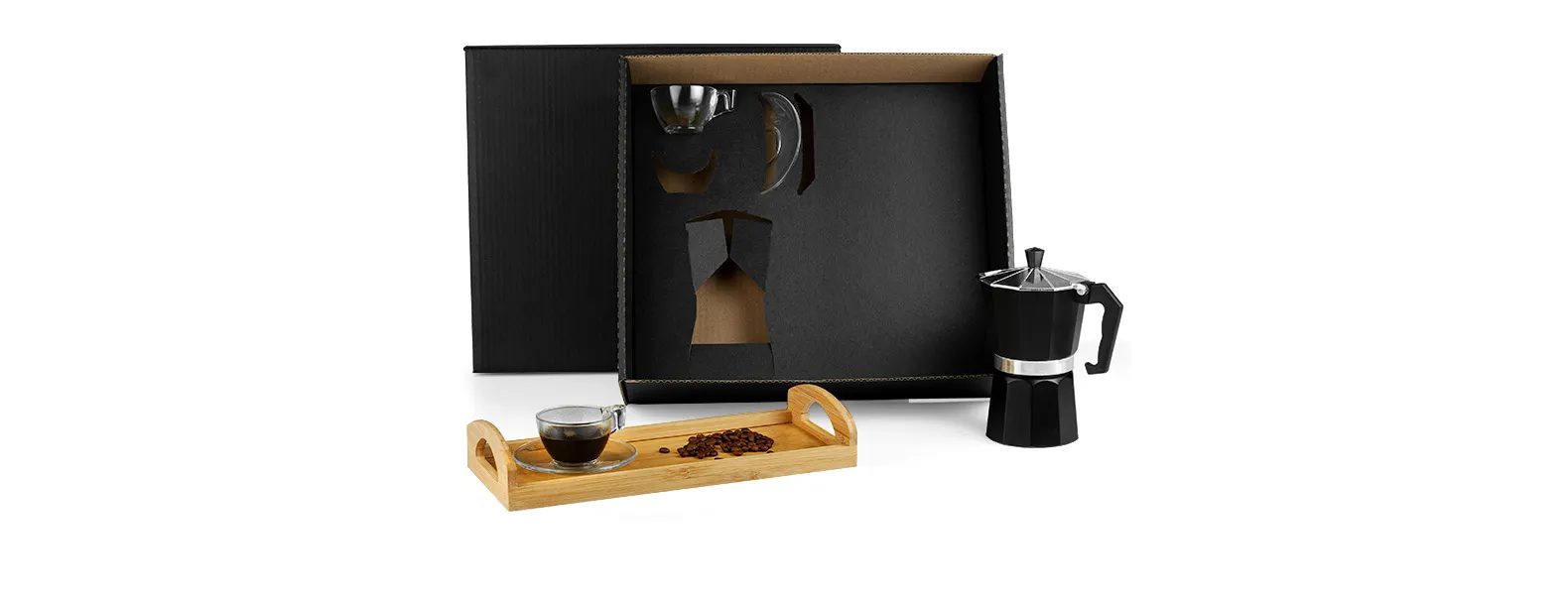 KIT PARA CAFÉ COM BANDEJA - 6 PÇS