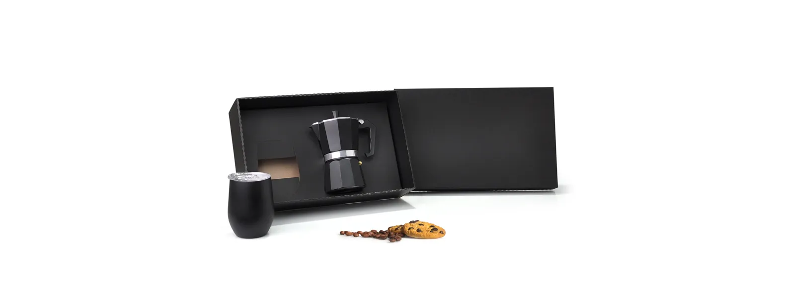 KIT PARA CAFÉ COM CAFETEIRA ITALIANA - 2 PÇS