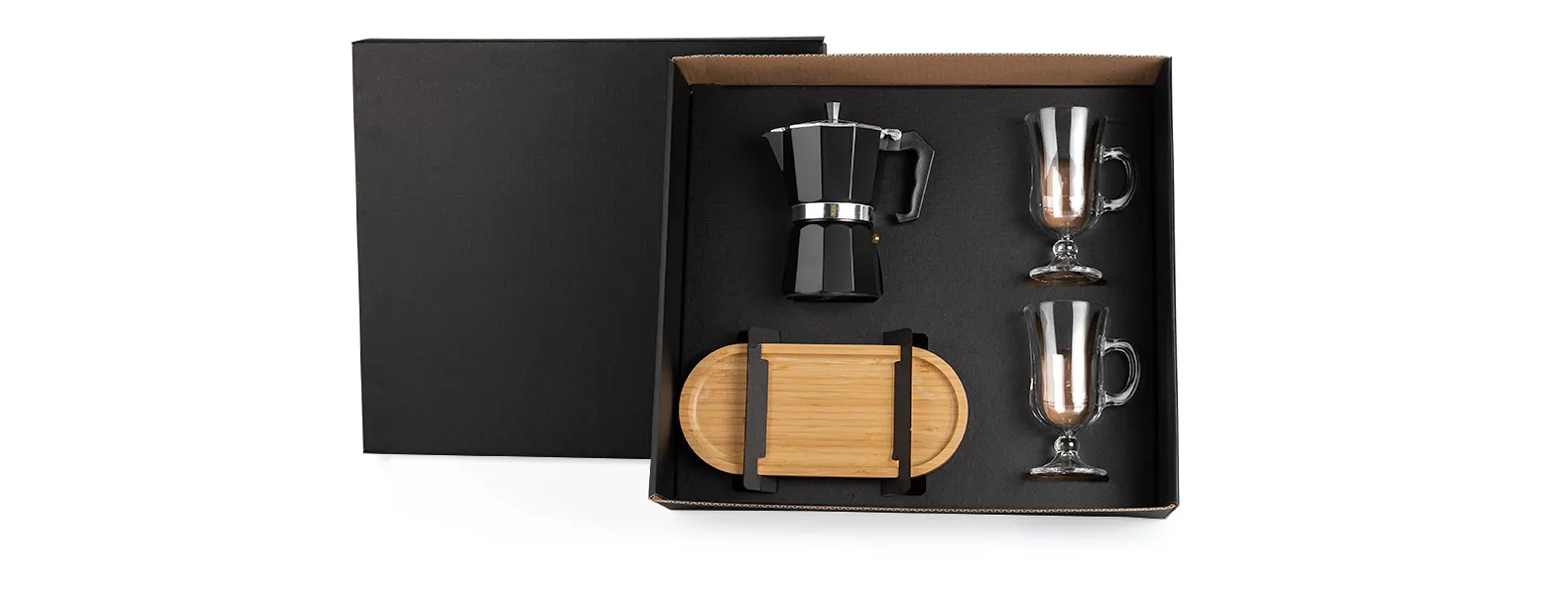 KIT PARA CAFÉ COM CAFETEIRA ITALIANA - 4 PÇS