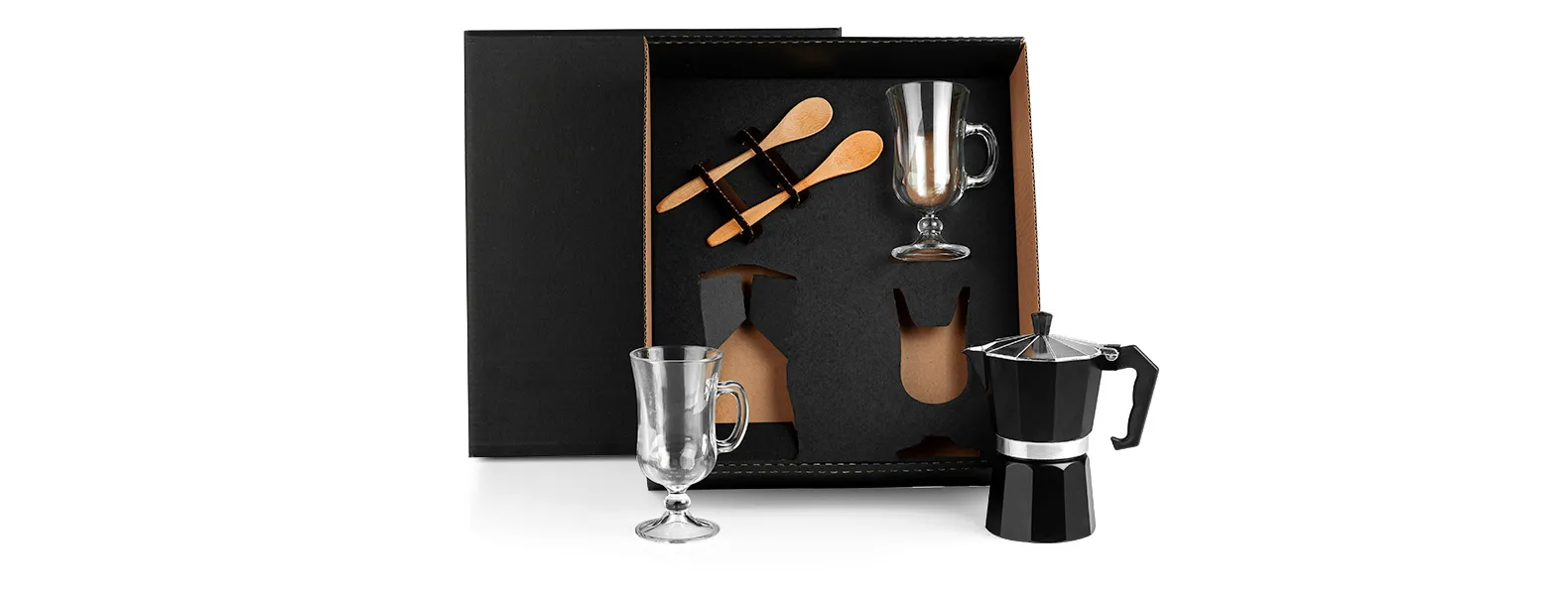 KIT PARA CAFÉ COM CAFETEIRA ITALIANA - 5 PÇS