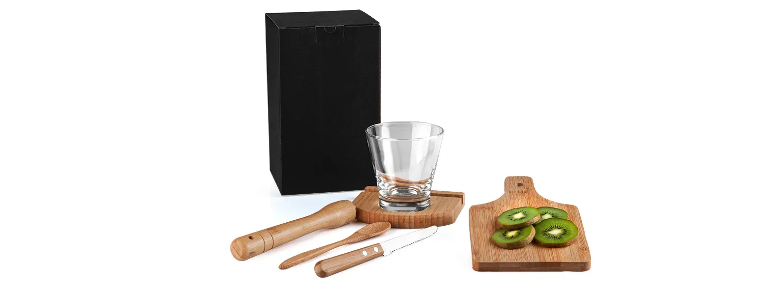 KIT PARA CAIPIRINHA EM BAMBU IBIZA - 0,35 L - 6 PÇS