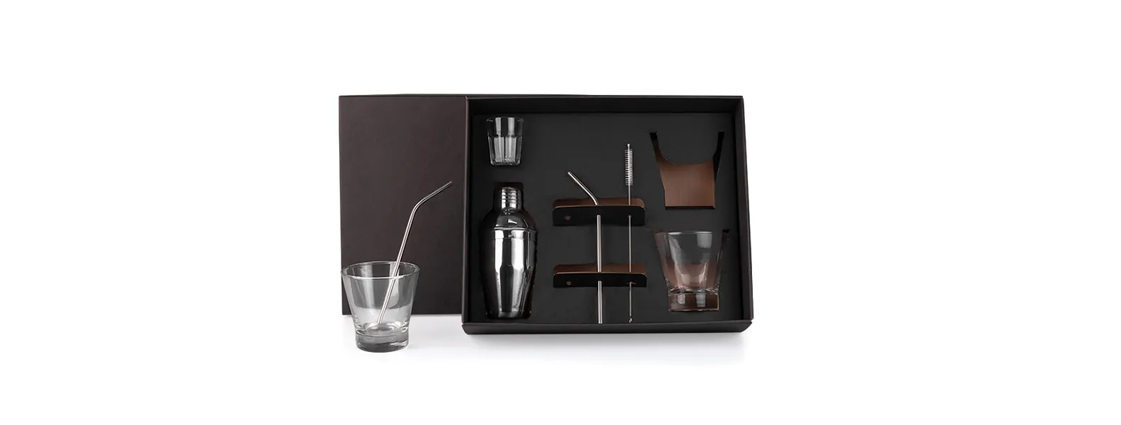 KIT PARA DRINKS COM COQUETELEIRA - 7 PÇS