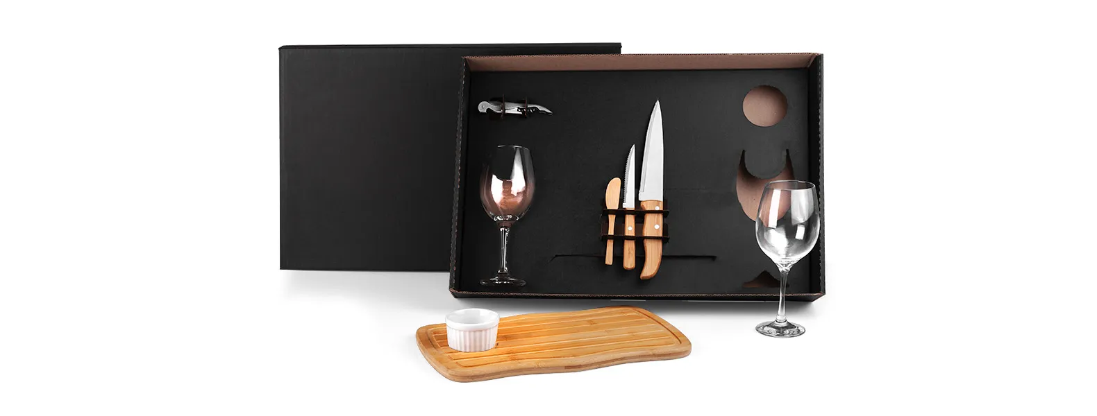 KIT PETISCO, COZINHA E VINHO - 8 PÇS