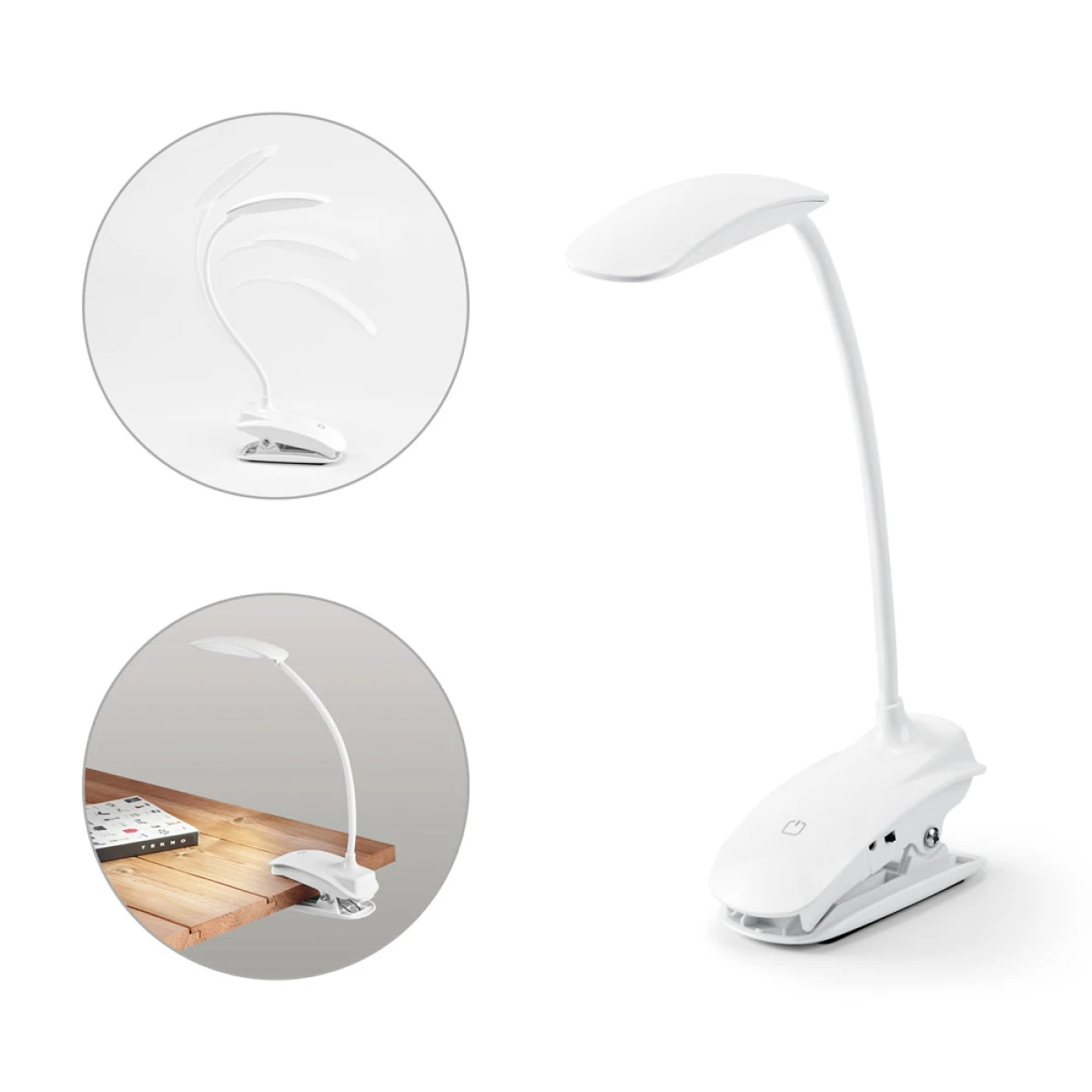 NESBIT II. Luminária de mesa portátil em ABS e com LED COB